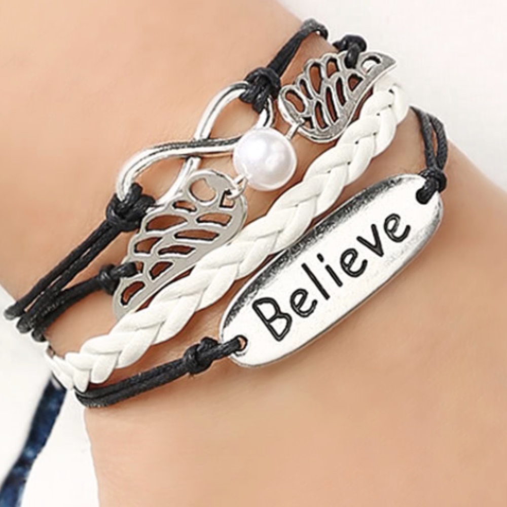 Believe Wings Infinity Bracelet One Size